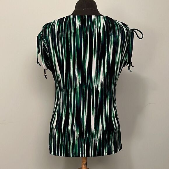 Michael Kors Women's Multicolor Cinched Shoulder Sleeveless Top - Picture 4 of 8